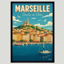 Affiche Poster mural Marseille