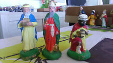 SANTONS 3 ROIS MAGES 7,5CM RESINE ITALIE OCCASION