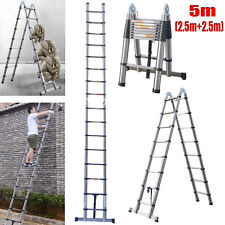 Échelle télescopique portative Échelle pliante Échelle à usages Outil 5m/16.5ft