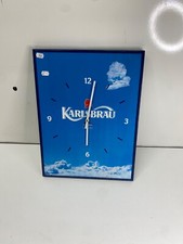 Belle Horloge publicitaire Karlsbrau bonne etat en aluminium vintage