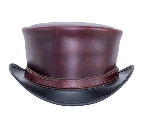 Chapeau cuir marron noir - en, et
