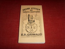 Ancien Grand Etteilla égyptien boite jaune coin carré 1970 - tarot de Marseille
