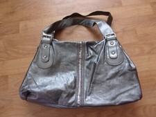 Sac  SAN MARINA simili cuir argenté BE