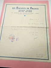 JOË BRIDGE Autographe Signé + Dessin 1934 DESSINATEUR HUMOUR MONTMARTRE SPORT