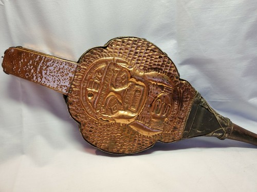 Vintage copper aztec statute - copper,