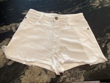 Très Beau Et Authentique Short Coton Blanc Bash 34/36 Tbe