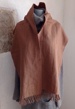 Écharpe en pure laine marron clair Longchamp Paris