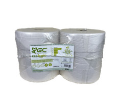 Papier hygiénique maxi jumbo T380M - ouate blanc 2 plis - paquet de 6rlx