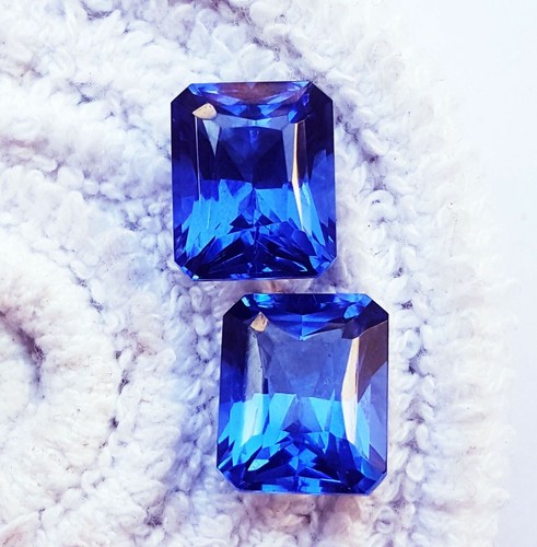 Paire saphir bleu naturel - paire,