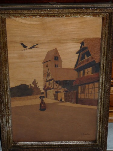 Rare tableau marqueterie - rare,