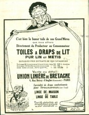 Publicité ancienne toiles à