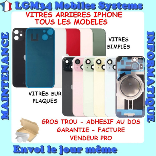 Vitre arriere pour iphone xs - x,