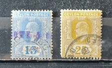 CEYLAN 1903-04-lot 2 timbres