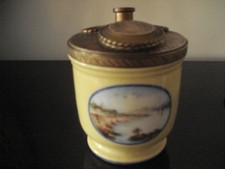 Encrier ancien XIXe porcelaine