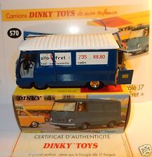 DINKY TOYS ATLAS CAMION FOURGON PEUGEOT J7 ALLO FRET REF 570 IN BOX