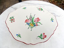 LUNEVILLE - REVERBERE VIEUX STRASBOURG - PLAT A GATEAU DECOR A LA TULIPE