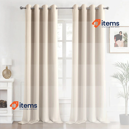 Miulee beige rideau occultant - beige,