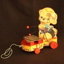 Chien Fido Zilo de Fisher Price, jouet à tirer vintage de 1955. Xylophone 707