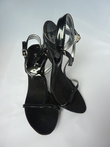New qupid sexy black patent - new,