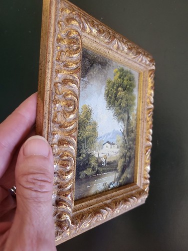 Miniature huile sur - sur, bois