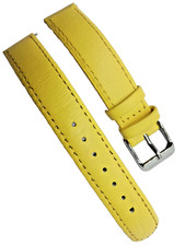 Anne GEDDES ; Bracelet montre ; 16mm ; cuir JAUNE surpiqué ;JAMAIS PORTE/ BA050