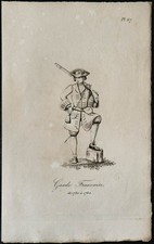 1831 - Garde Française - Gravure ancienne militaire - Uniforme
