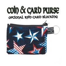 Américain Stars & Rayures Pièce & Carte Porte-Monnaie Option Rfid Protection