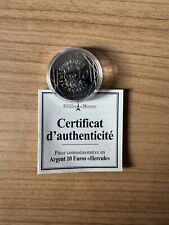 Piece 10EUR argent hercule + certificat authenticité