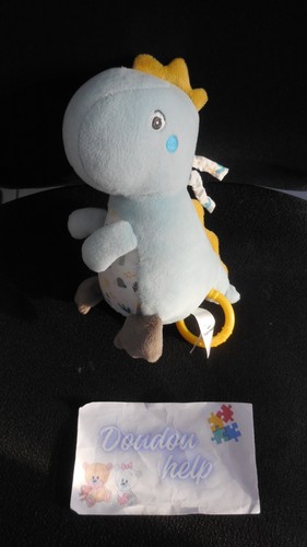 Doudou peluche musical dragon - peluche,