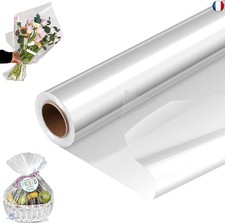 Papier Cellophane,40CMx 30M Papier Transparent Emballage Papier Fleuriste