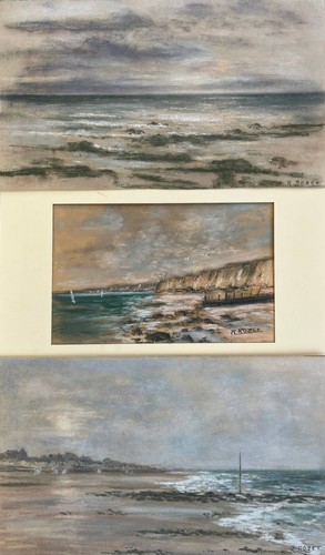 Lot tableau pastels marine - tableau,
