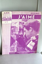 partition Adamo "j'aime" 1965 - les succès de la chanson -N°82 - excellent état