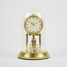 Kundo Drehpendeluhr - Vintage Horloge de Table - Pendule - Laiton - Echtglasdom