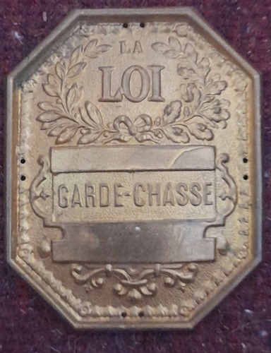 Ancienne plaque laiton - plaque,