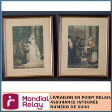 LOT 2 ANCIENS CADRES - LITHOGRAPHIES EN COULEUR CRIES OF LONDON - REPRODUCTION