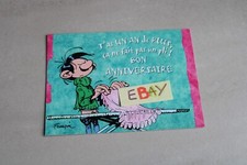 carte postale GASTON LAGAFFE bon anniversaire vintage (bd cp N16)