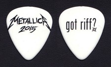 Metallica James Hetfield A Eu Un Riff ? Mediator De Guitare Blanc - Tournée 2015