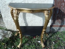 ancienne grande console murale en bois doré de style ancien baroque déco shabby