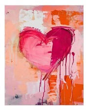 Art mural cœur abstrait