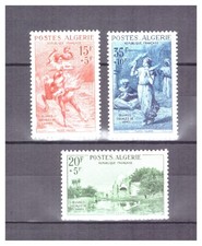 ALGERIE   N °  346 / 348   . SERIE   TABLEAUX      NEUVE     *  . SUPERBE.