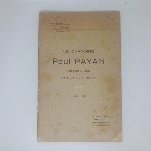 Chanoine paul payan - paul,