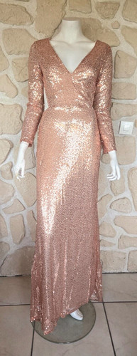 Robe longue rose - , à