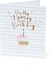 Carte d'anniversaire pour son cupcake avec bougie