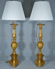 Paire de lampes pique cierges