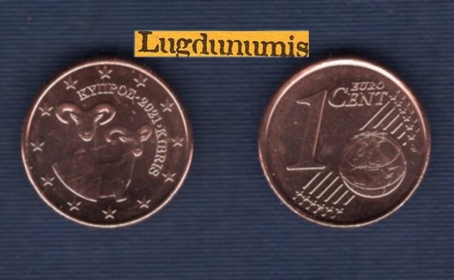Chypre 2021 centime euro - 1, d'euro