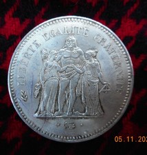 50 FRANCS ARGENT HERCULE 1976.