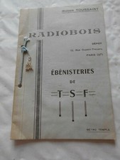 vintage catalogue Radio cabinets roger toussaint Radiobois 1936 Ebenisteries TSF