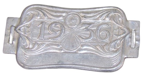 Plaque fiscale vélo 1936 - fiscale, de