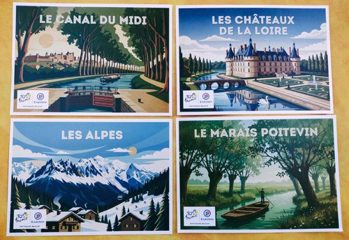 Lot cartes postales leclerc - lot,