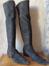 ​? Bottes Hautes Cuissardes Elizabeth Stuart Daim Noir T. 38